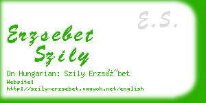 erzsebet szily business card